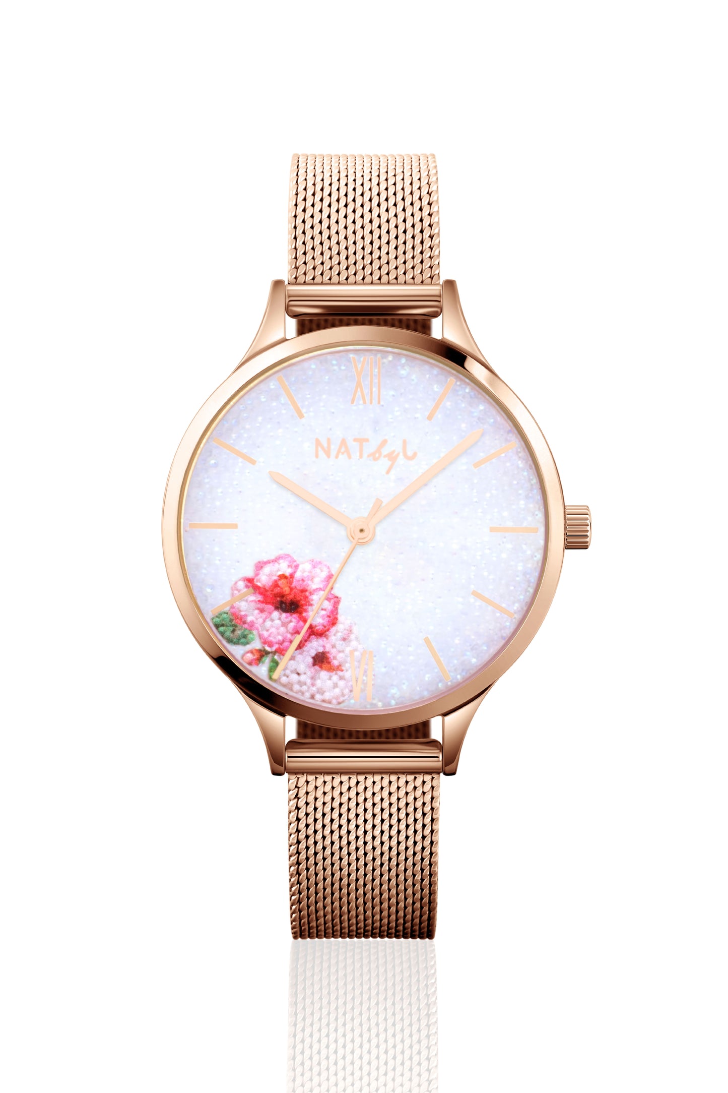 Dazzle 0207B Mesh Watch | Rose Gold Stainless Steel