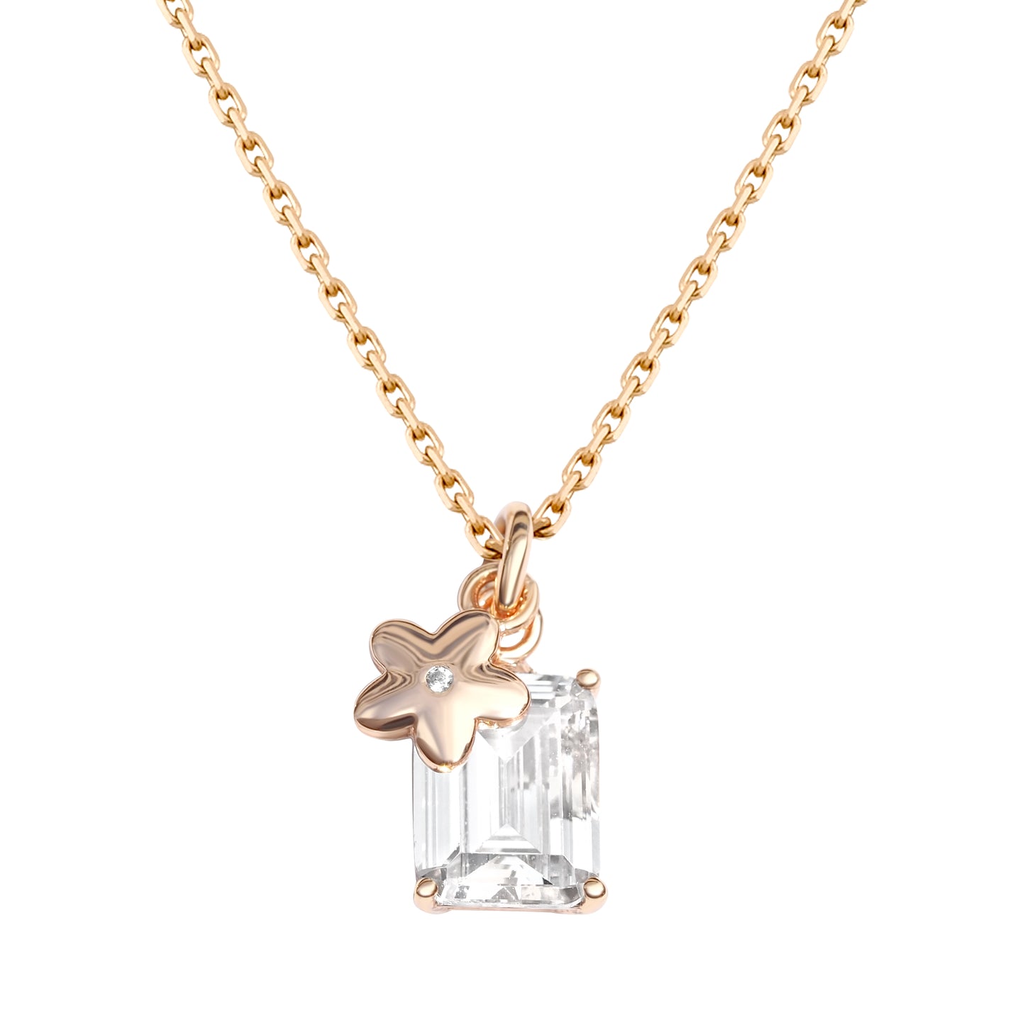 Dazzle N0208R Necklace | Rose Gold Tone