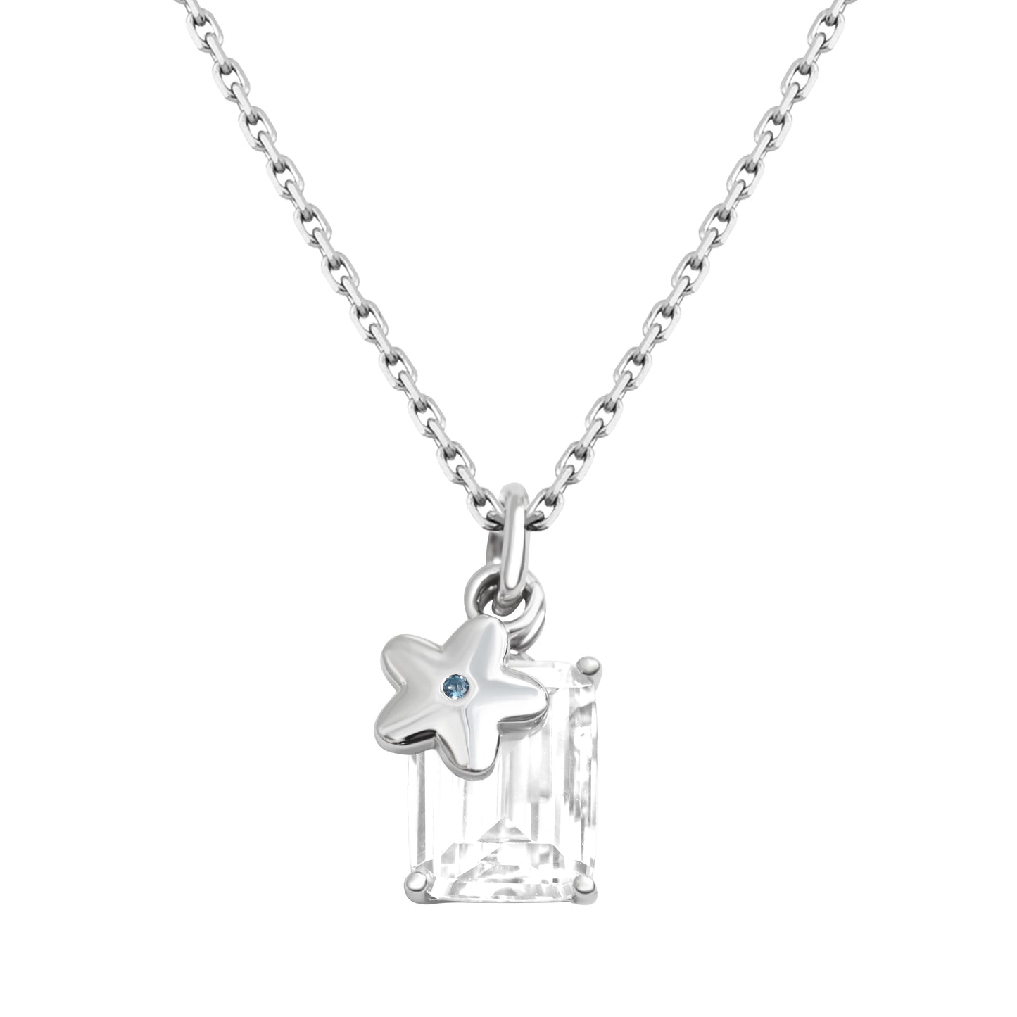 Dazzle N0208S Necklace | Silver Tone