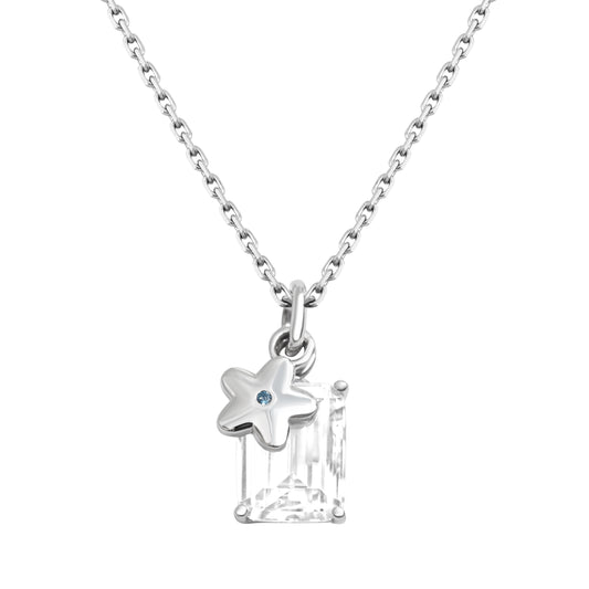 Dazzle N0208S Necklace | Silver Tone