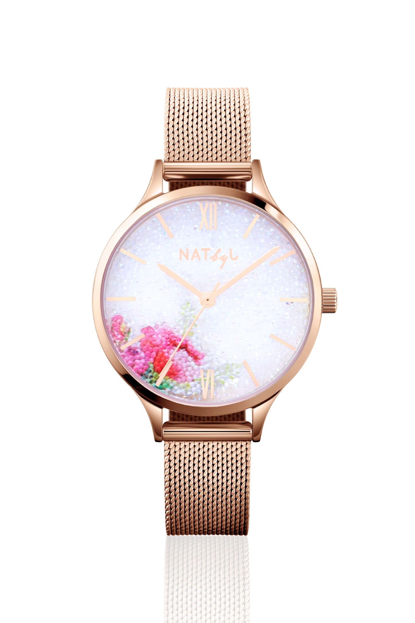 Dazzle 0209B Mesh Watch | Rose Gold Stainless Steel