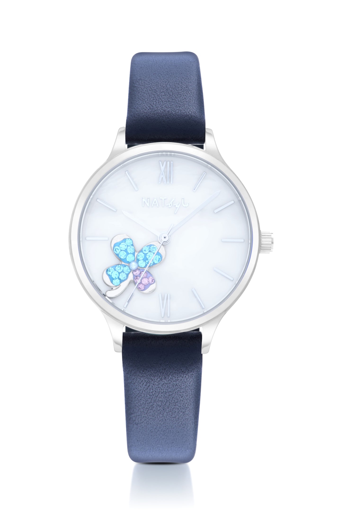 Serendipity 0501 Black Leather Watch | Stainless Steel