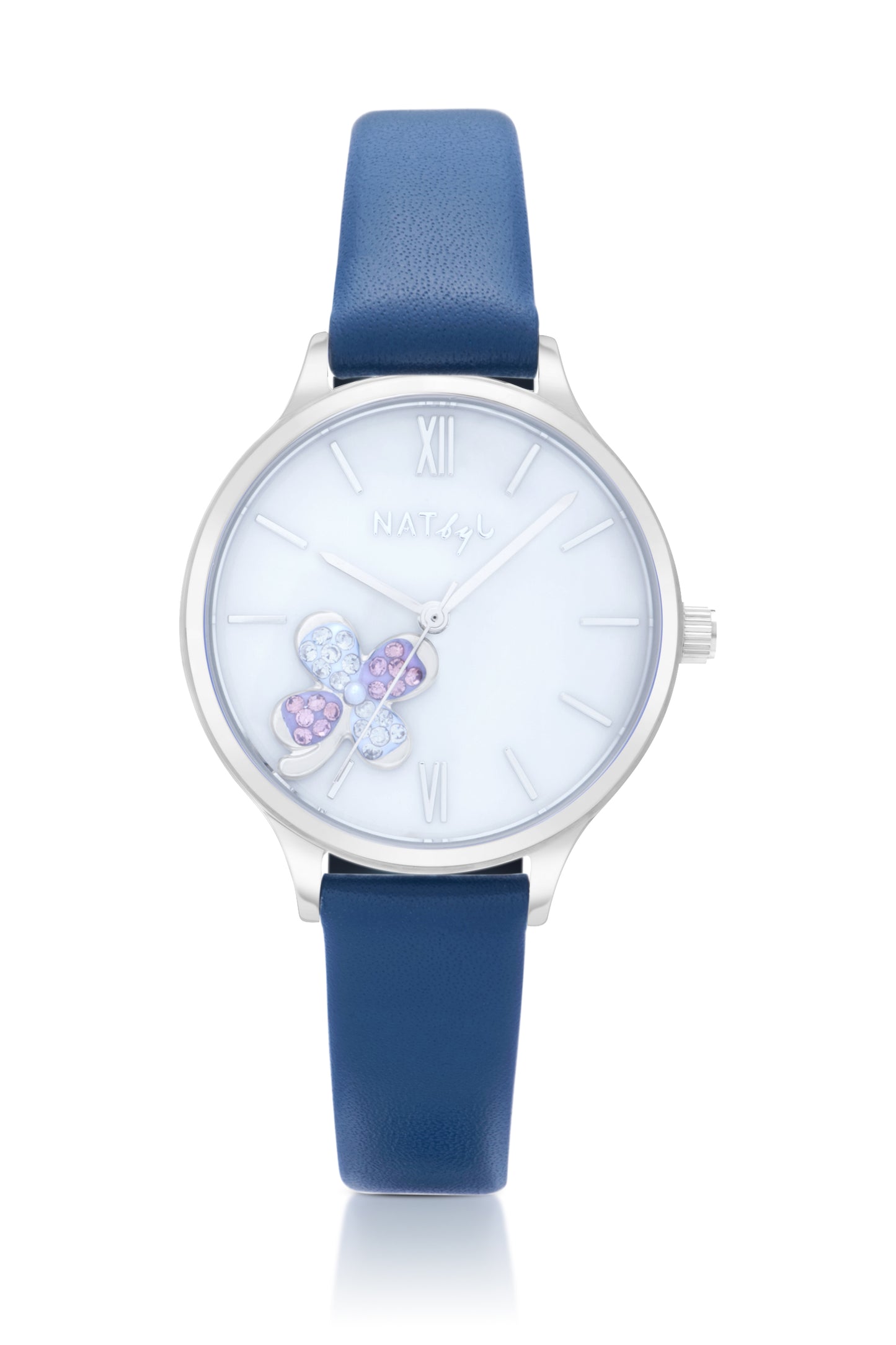 Serendipity 0502 Deep Blue Leather Watch | Stainless Steel