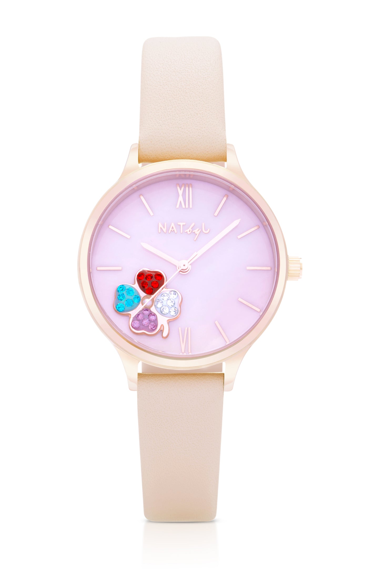 Serendipity 0507 Pink Leather Watch | Rose Gold Stainless Steel