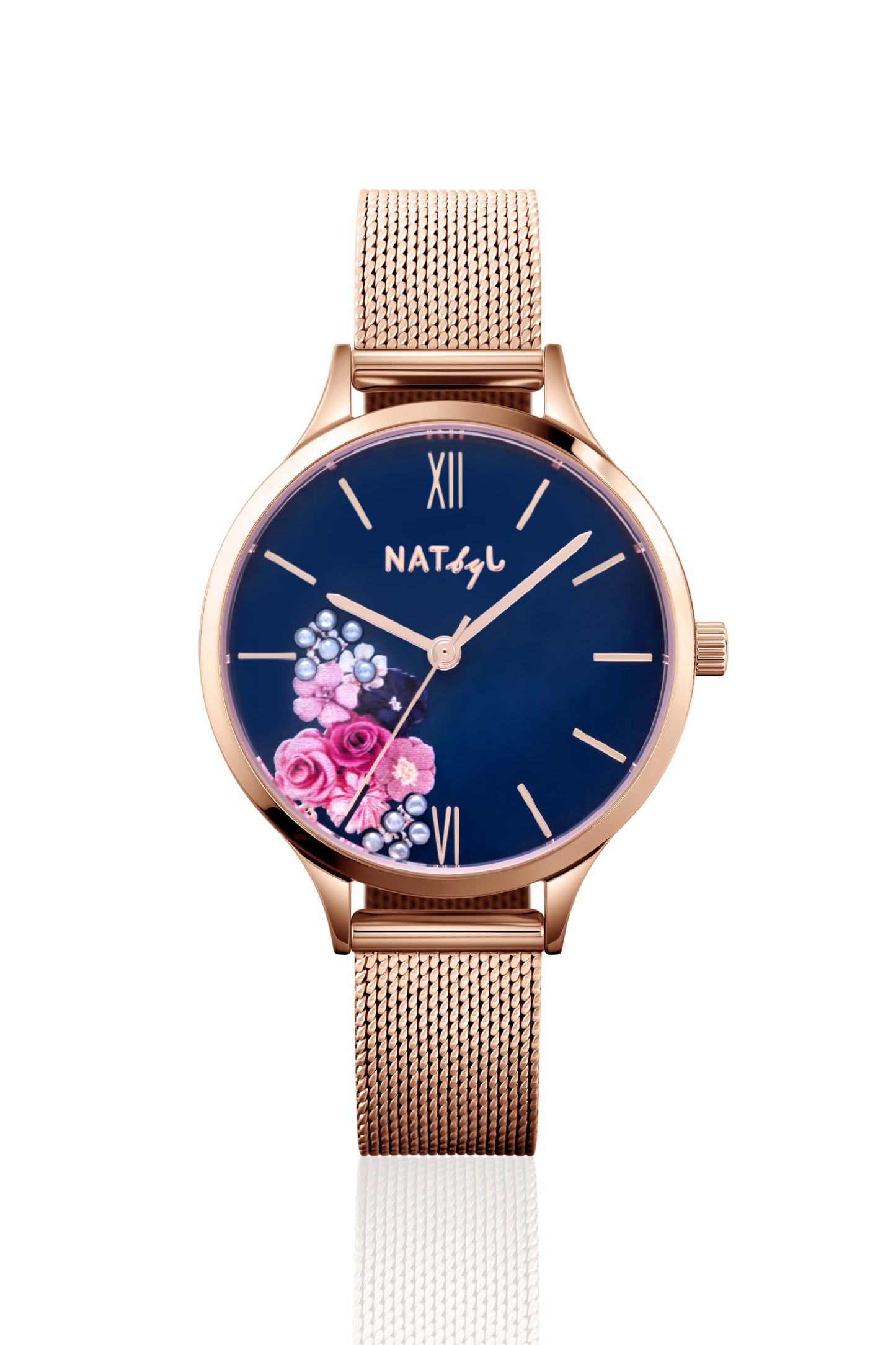 First Love 0602B Mesh Watch | Rose Gold Stainless Steel