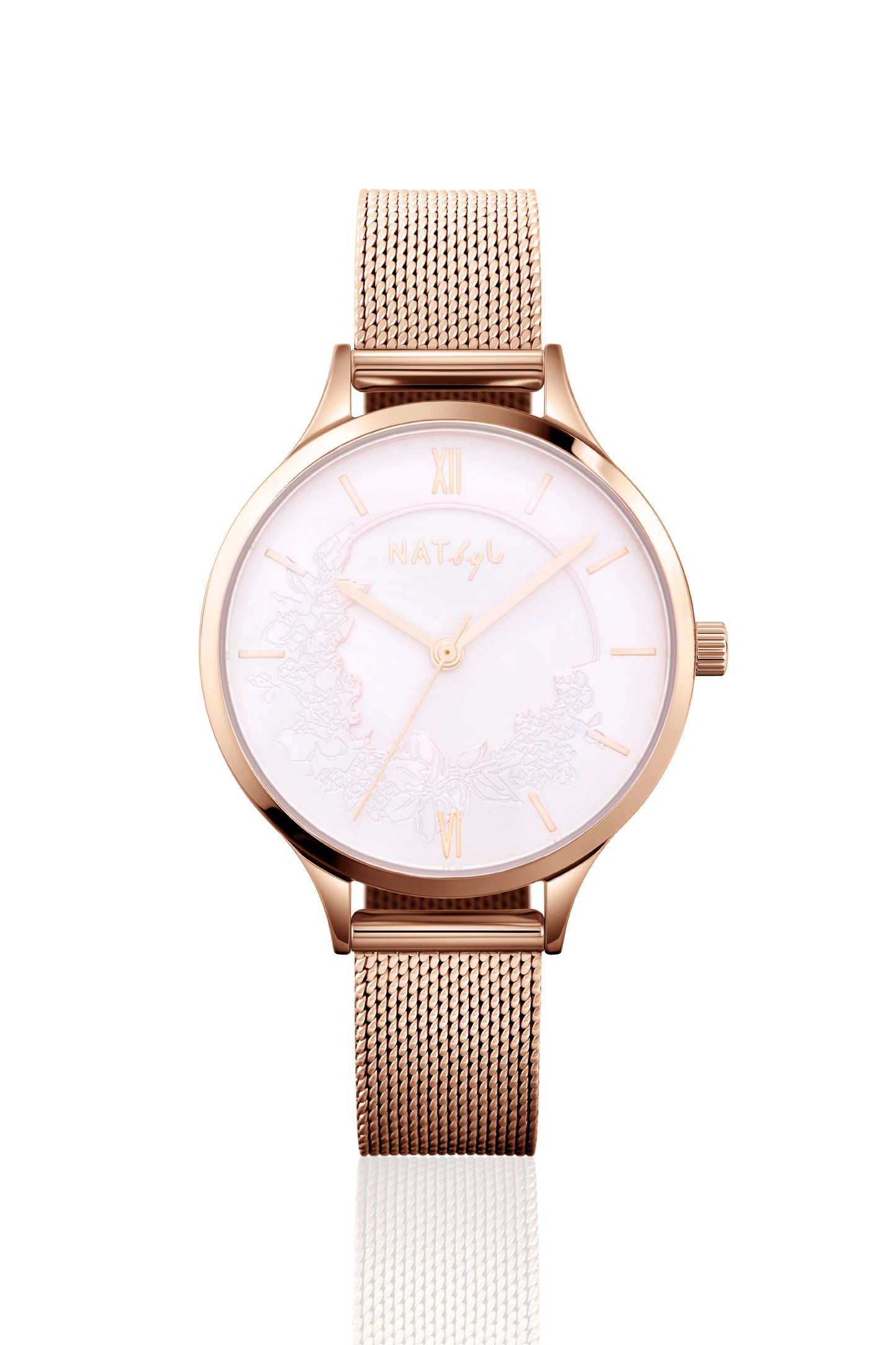 Unity 0805B Mesh Watch | Rose Gold Stainless Steel