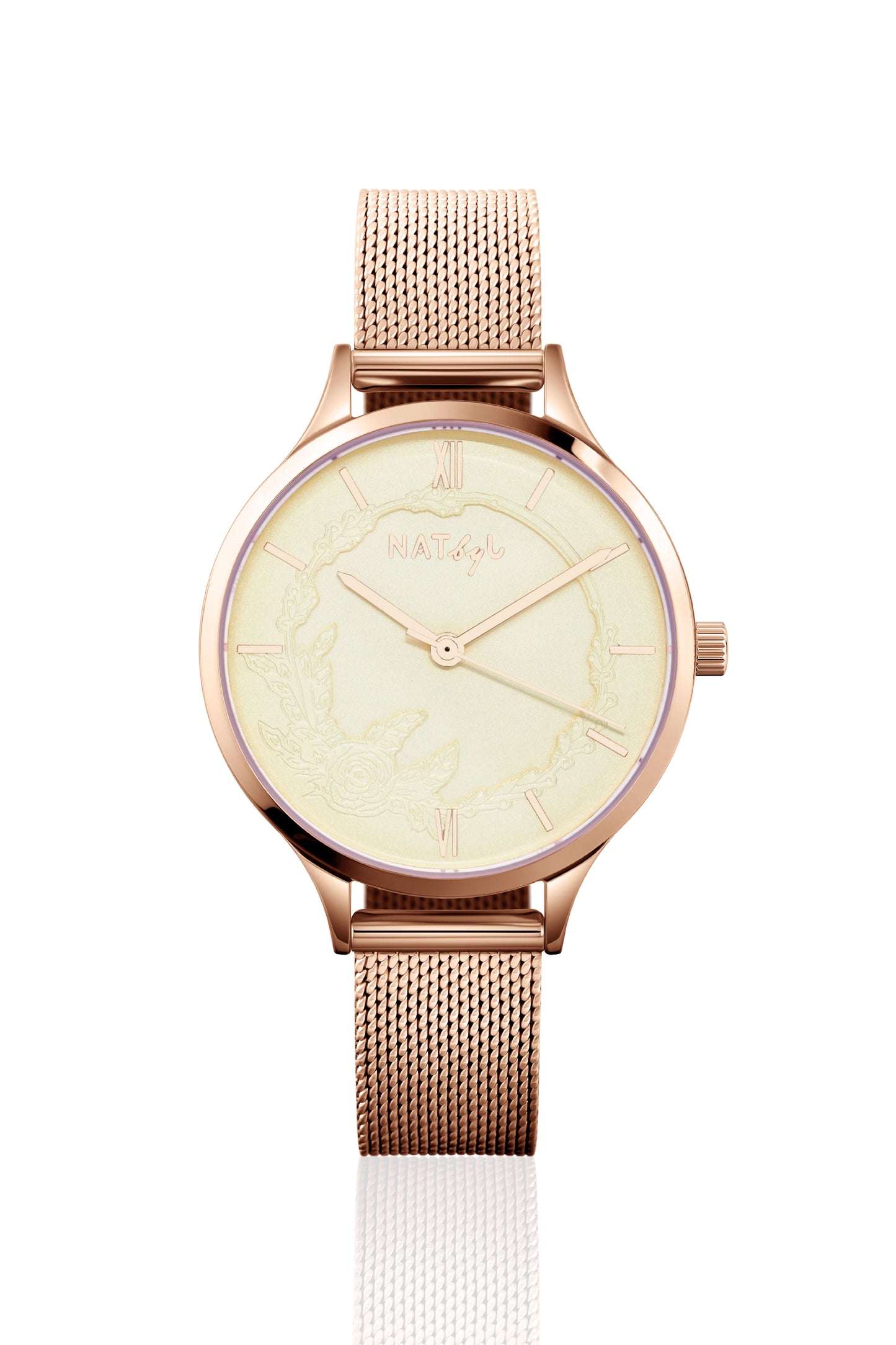 Unity 0806B Mesh Watch | Rose Gold Stainless Steel