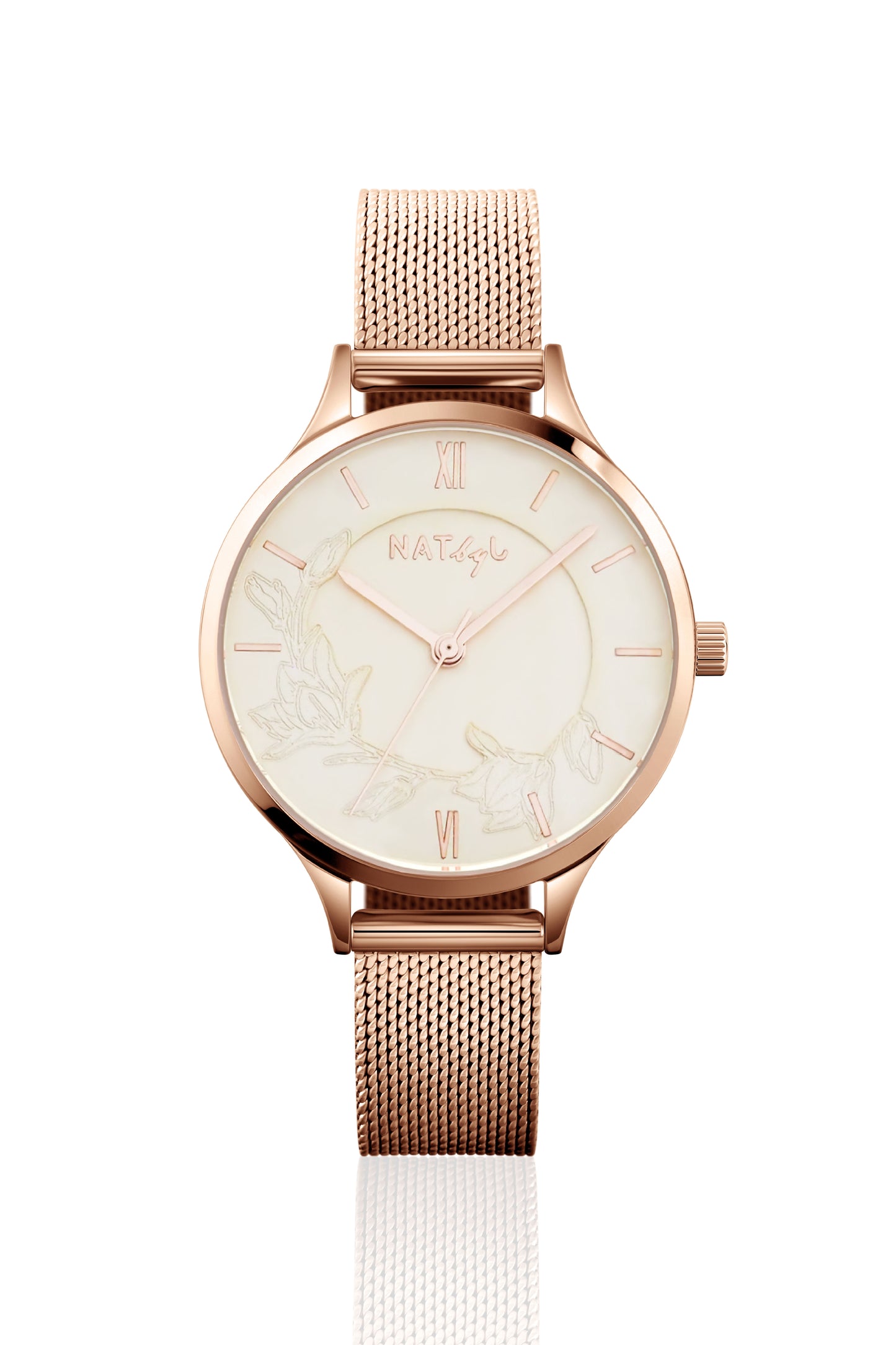 Unity 0807B Mesh Watch | Rose Gold Stainless Steel