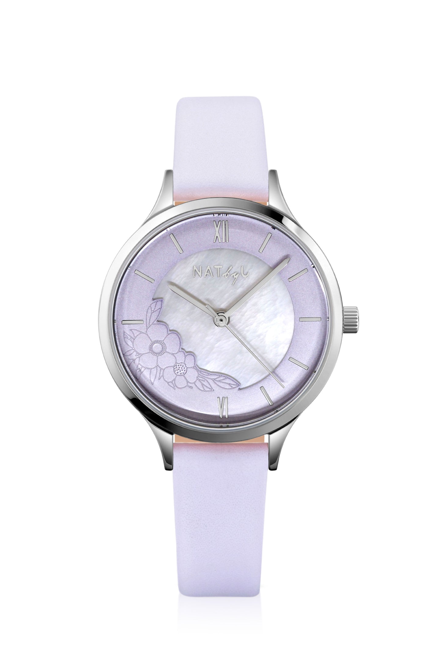 Unity 0809 Lilac Leather Watch | Stainless Steel