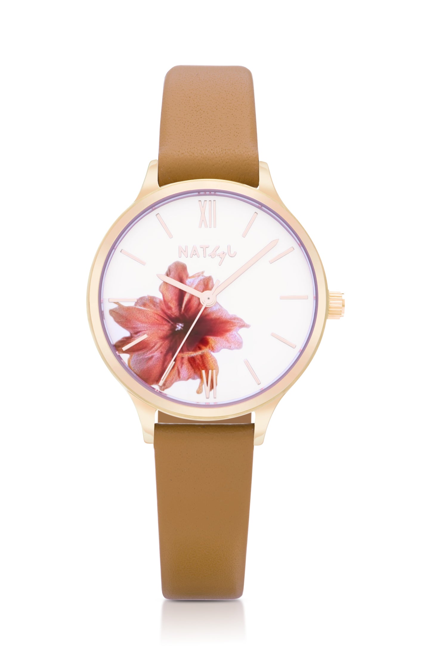 Blossom 1006 Brown Leather Watch | Rose Gold Stainless Steel