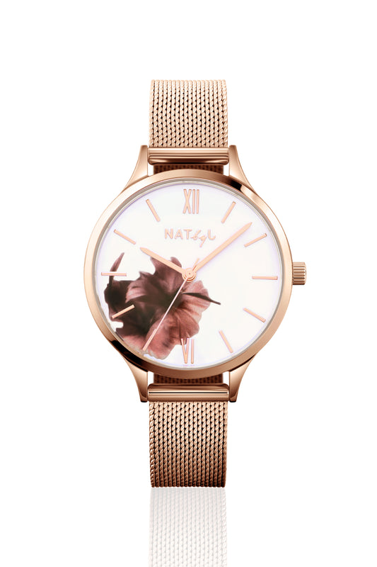 Blossom 1007B Mesh Watch | Rose Gold Stainless Steel