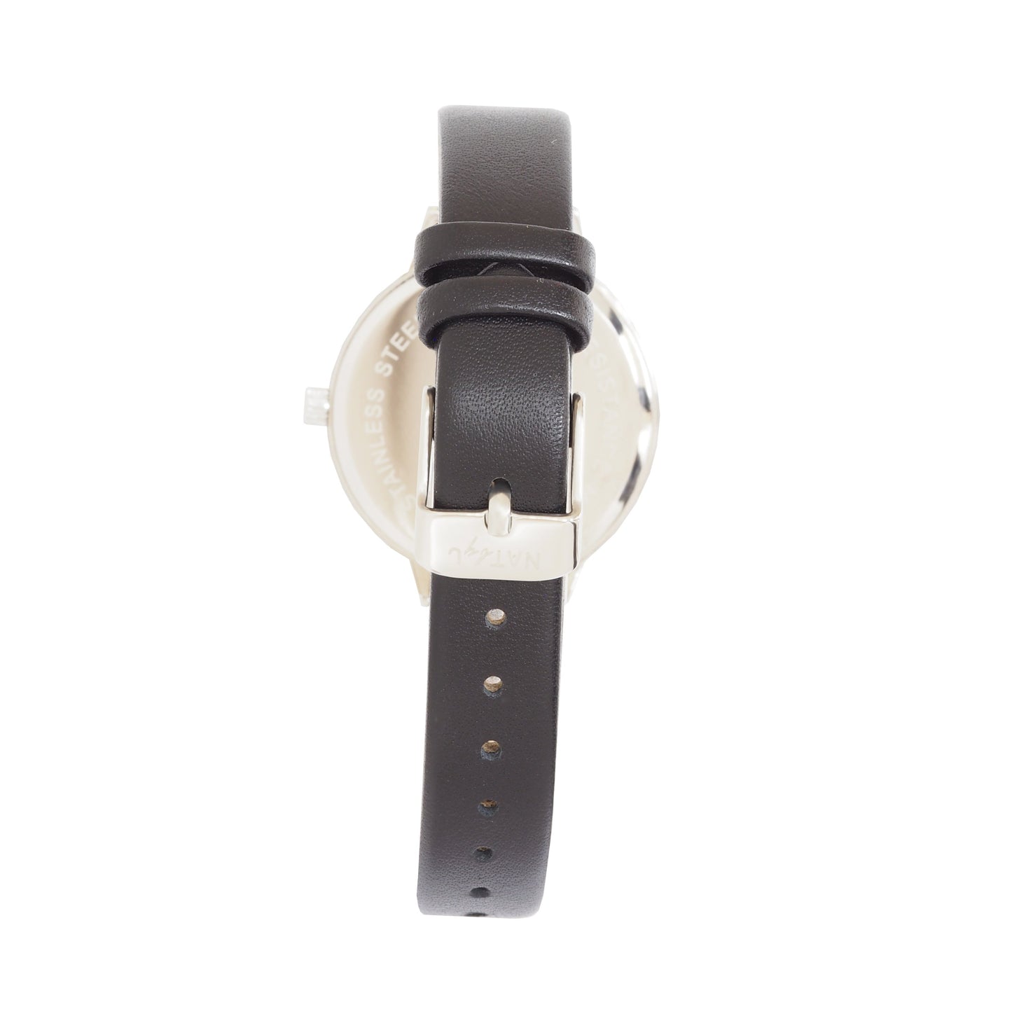 Serendipity 0501 Black Leather Watch | Stainless Steel