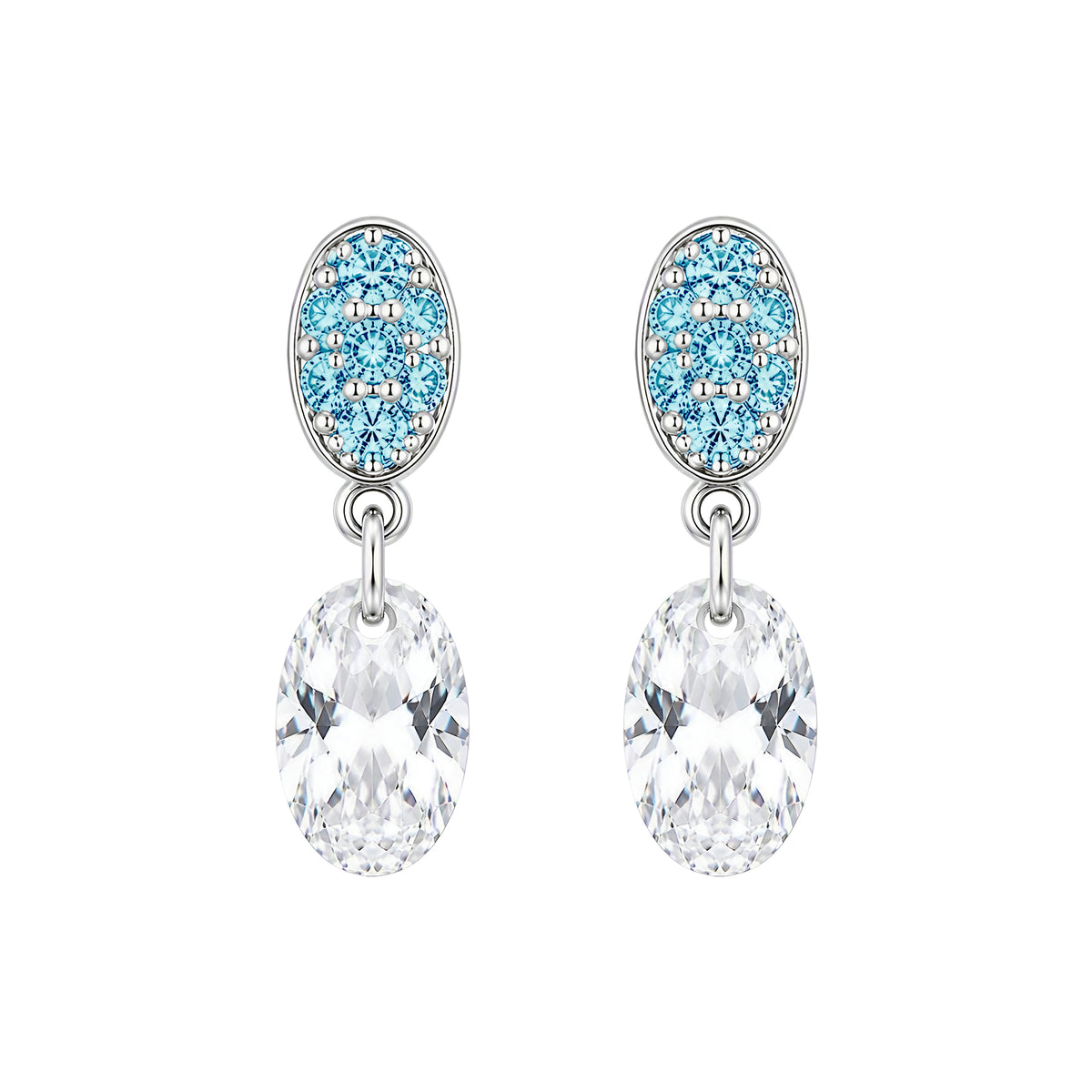 Dazzle E0203S Stud Earrings | Silver Tone
