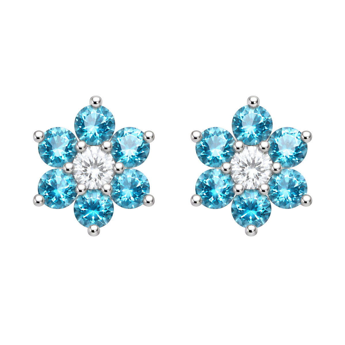 Blossom E1003S Stud Earrings | Silver Tone