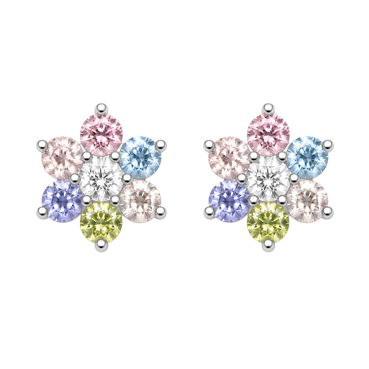 Blossom E1011S Stud Earrings | Silver Tone