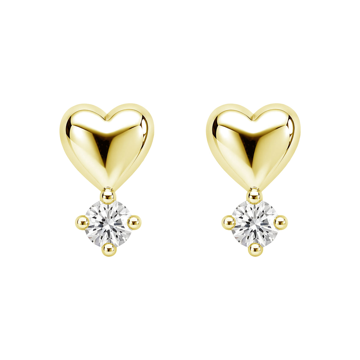 My Dearest E1208Y Stud Earrings | Gold Tone
