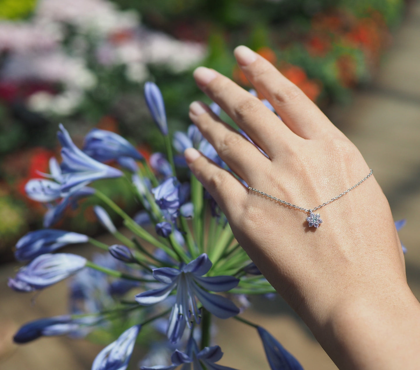 Blossom N1007S Necklace | Silver Tone