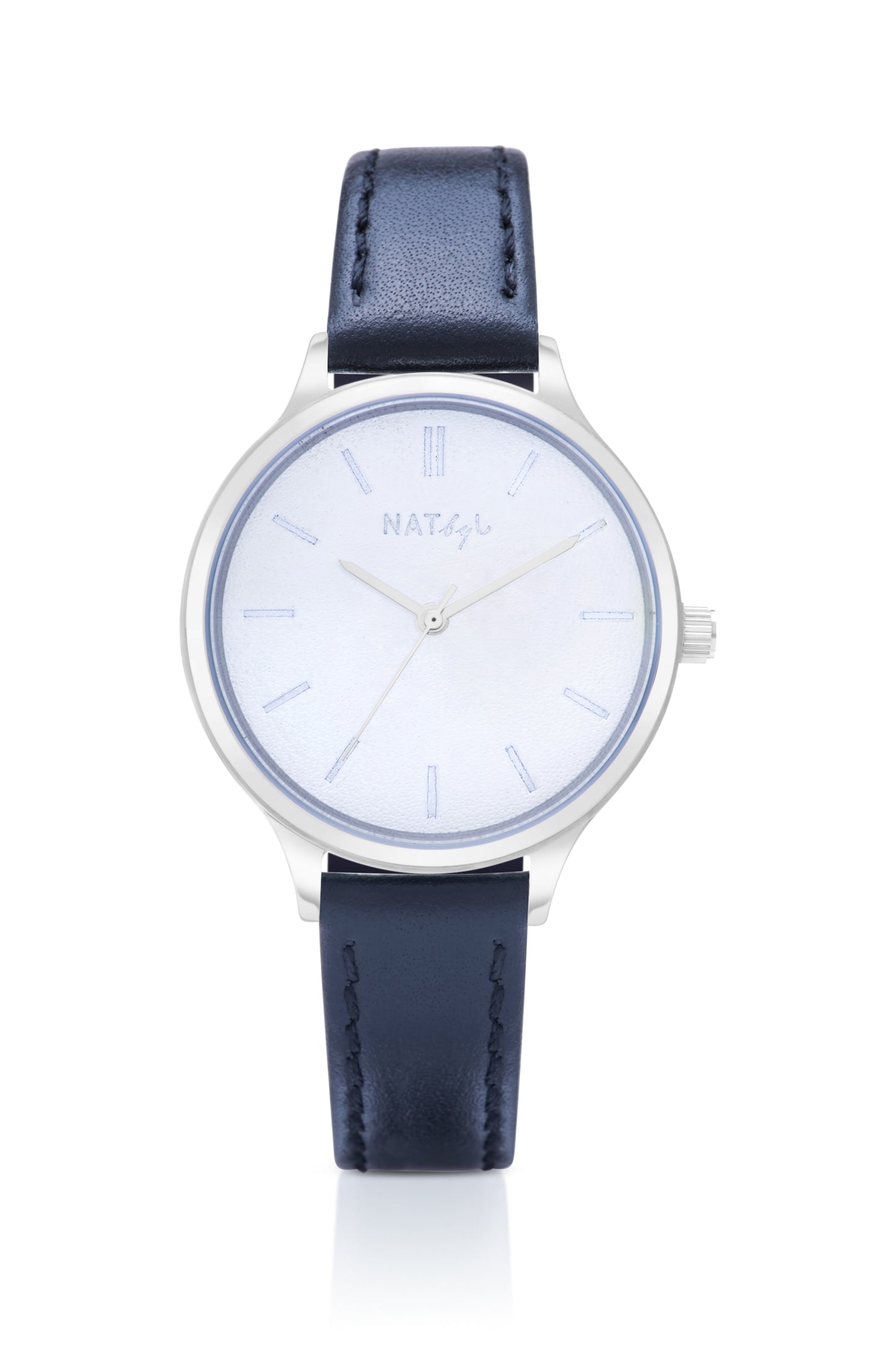 Unpretentious 0101 Black Leather Watch | Stainless Steel