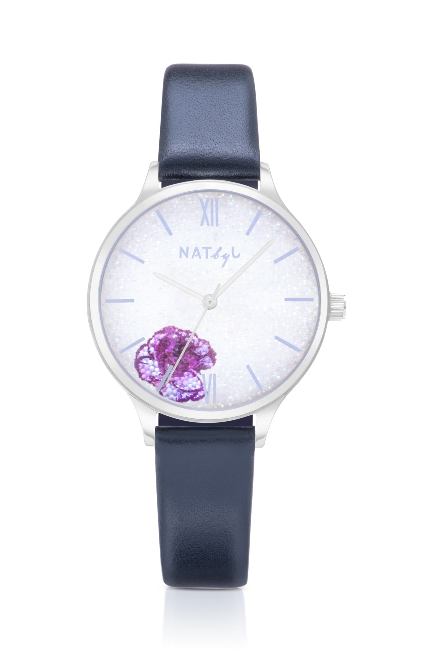 Dazzle 0201 Black Leather Watch | Stainless Steel