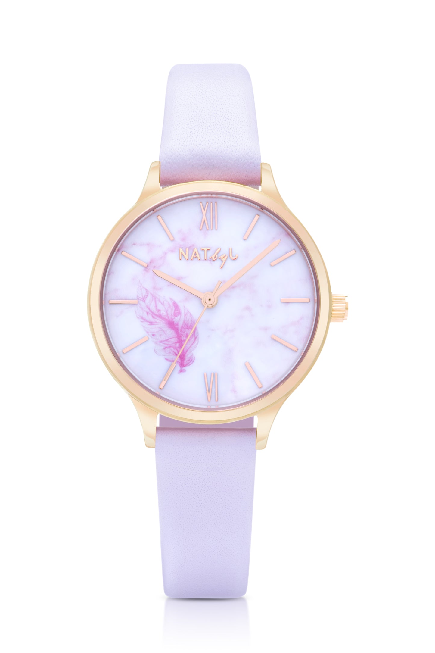 Freedom 0707 Pink Leather Watch | Rose Gold Stainless Steel