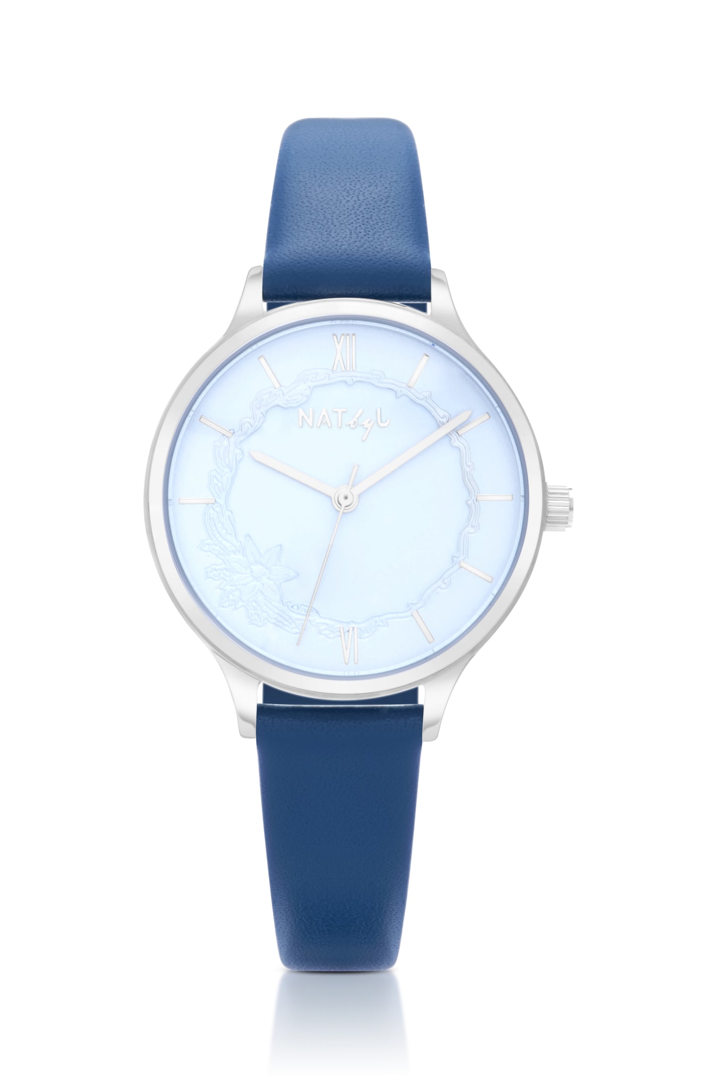 Unity 0802 Deep Blue Leather Watch | Stainless Steel