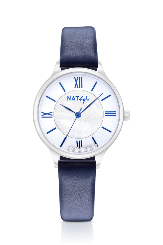 Stargaze 0901 Black Leather Watch | Stainless Steel