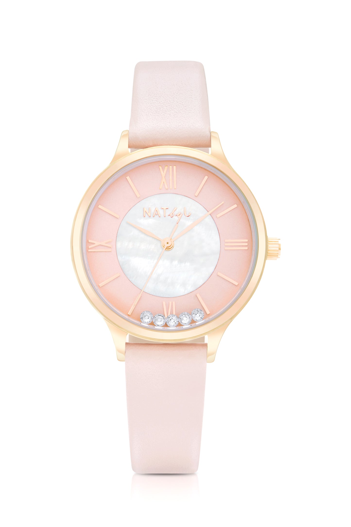 Stargaze 0907 Pink Leather Watch | Rose Gold Stainless Steel