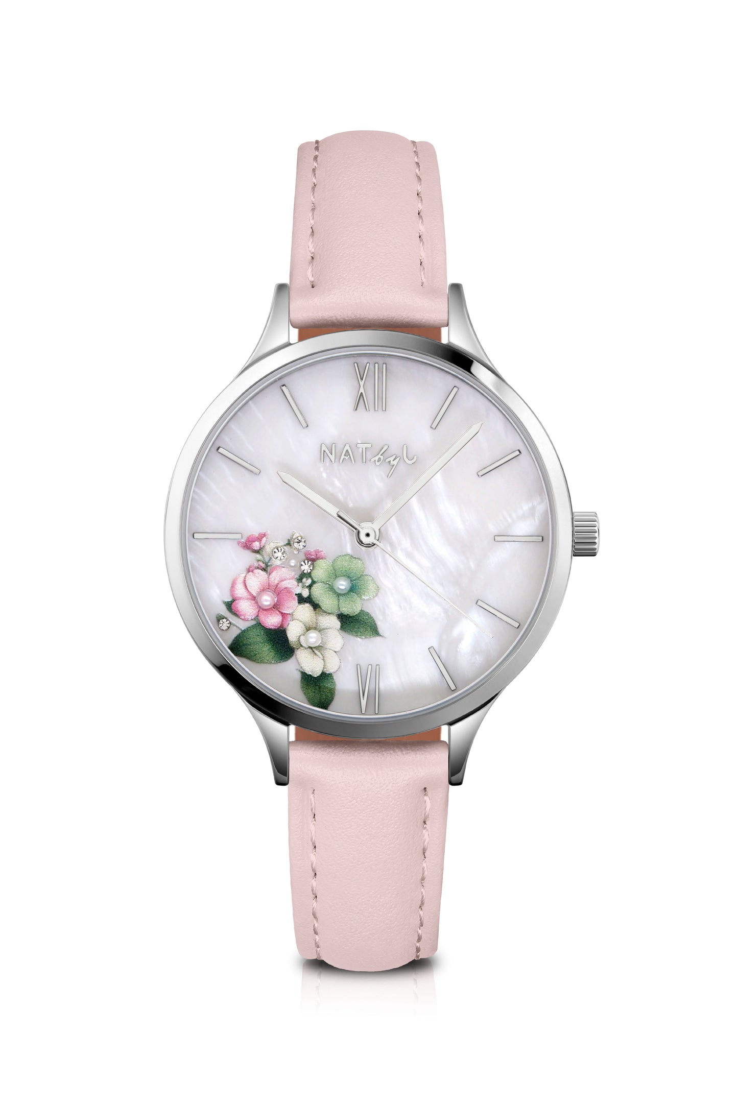 First Love 0609 Pink Leather Watch | Stainless Steel