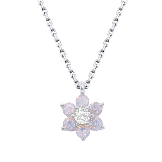 Blossom N1018S Necklace | Silver Tone