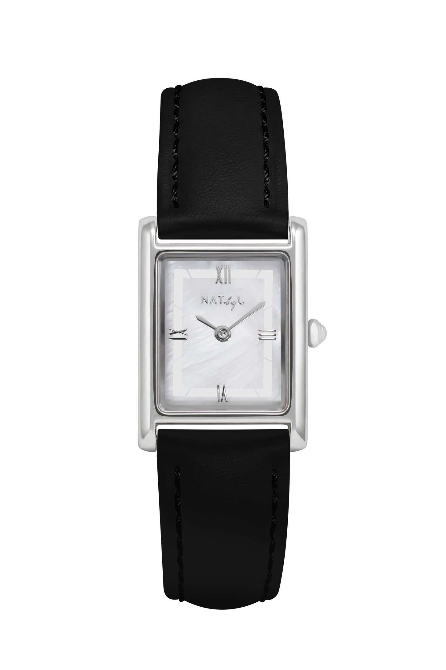 Jackie 1110 Black Leather Watch | Stainless Steel