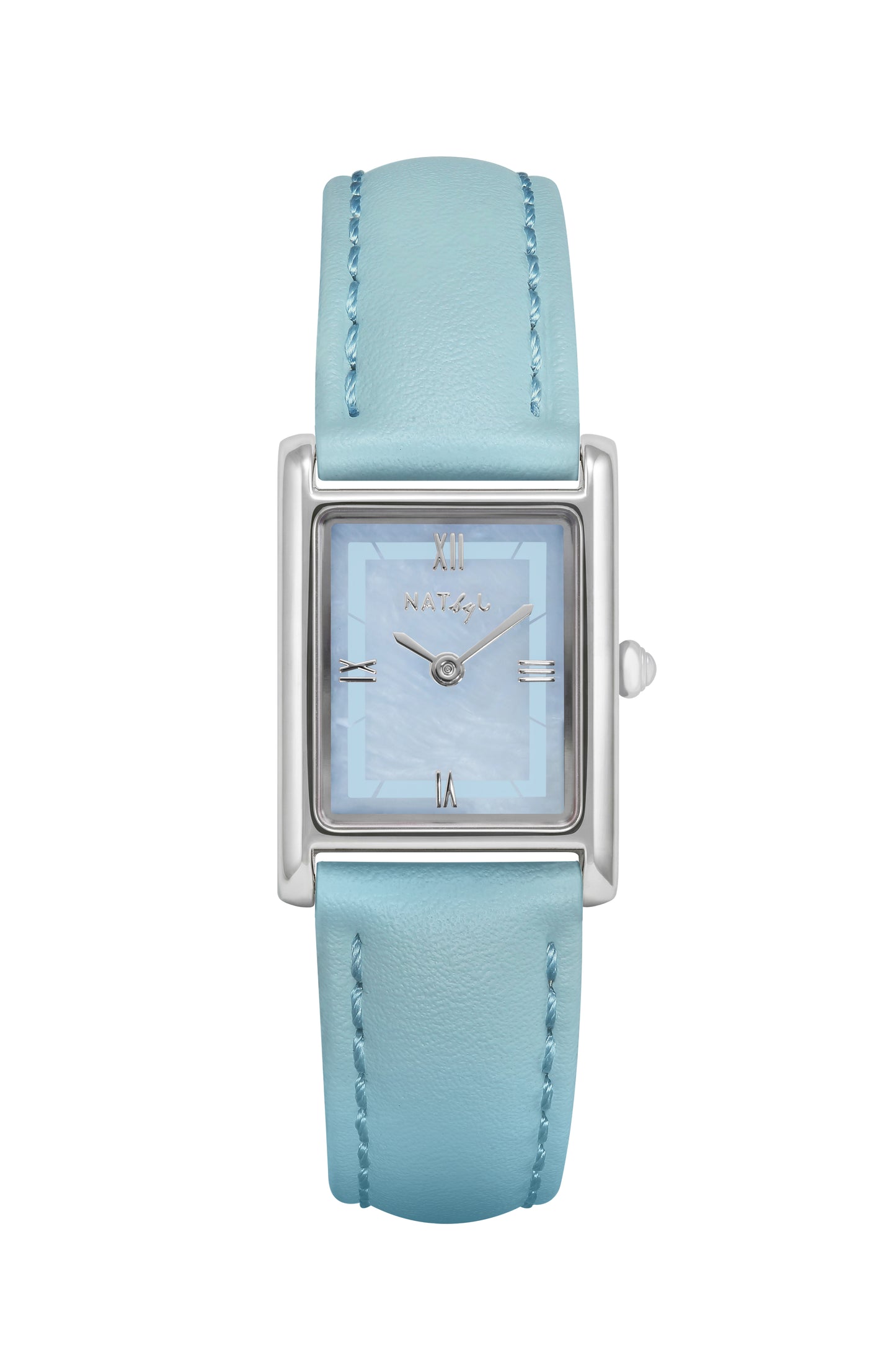 Jackie 1130 Blue Leather Watch | Stainless Steel