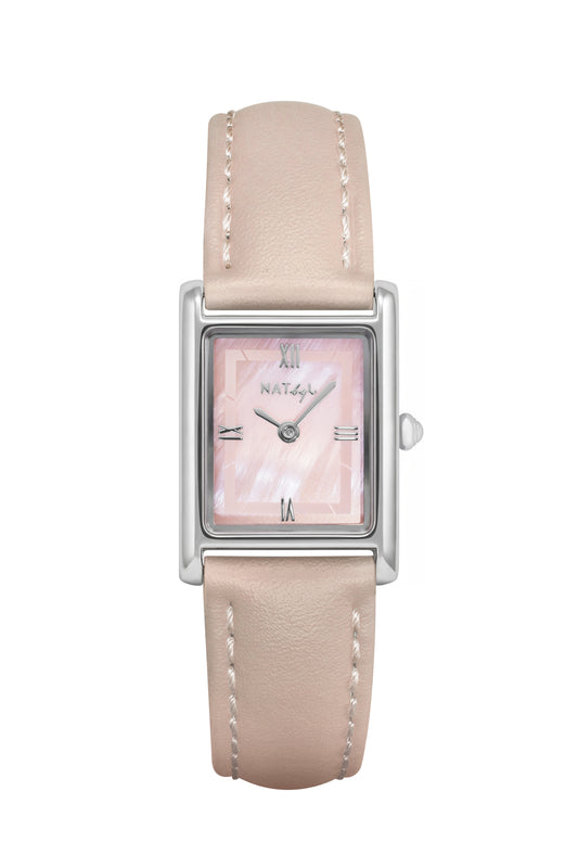 Jackie 1170 Pink Leather Watch | Stainless Steel