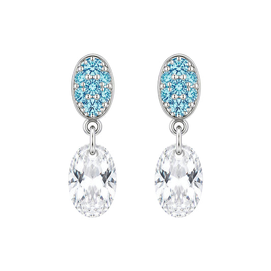Dazzle E0203S Stud Earrings | Silver Tone