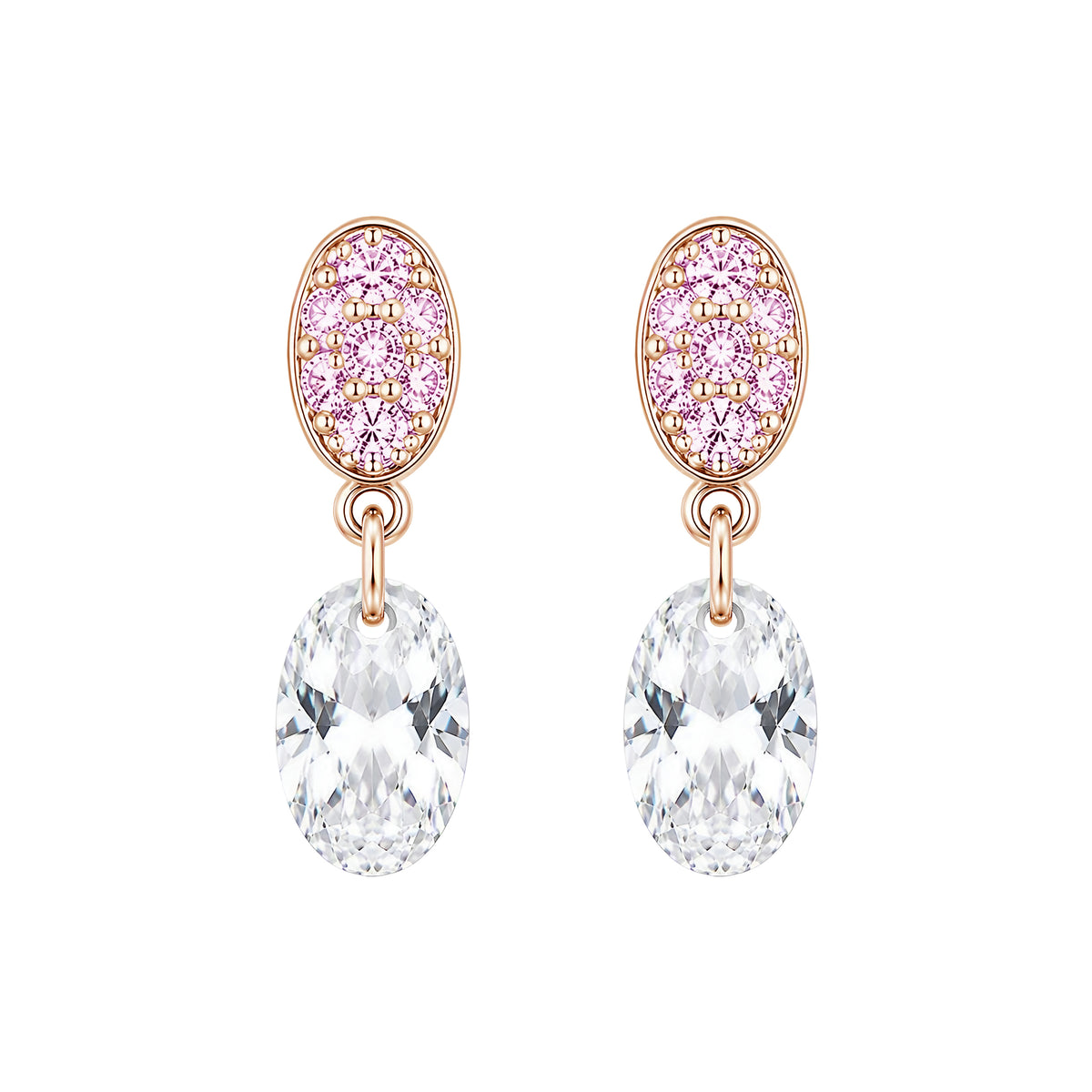 Dazzle E0207R Stud Earrings | Rose Gold Tone