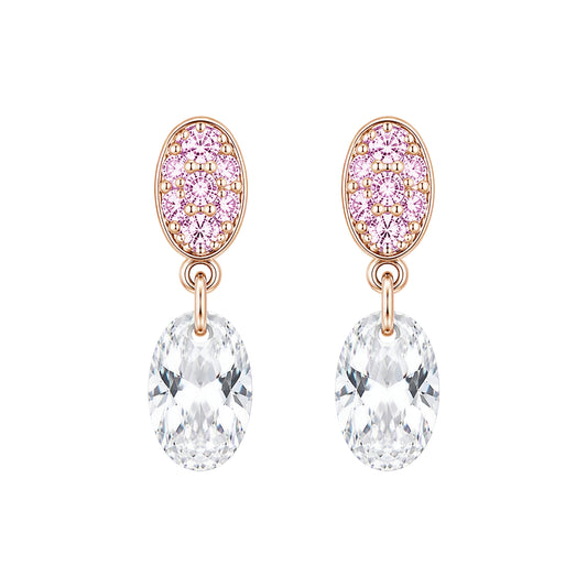 Dazzle E0207R Stud Earrings | Rose Gold Tone