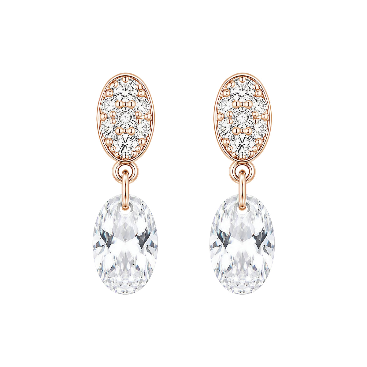 Dazzle E0208R Stud Earrings | Rose Gold Tone