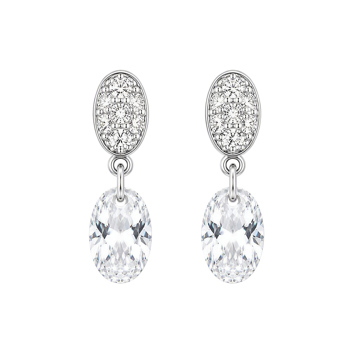 Dazzle E0208S Stud Earrings | Silver Tone
