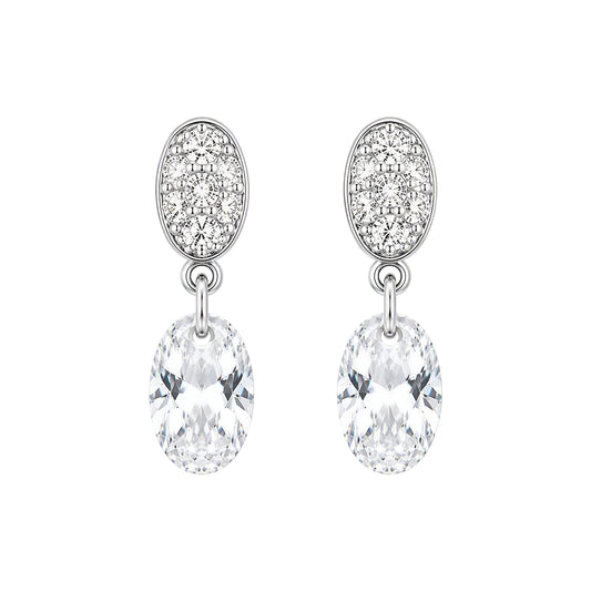 Dazzle E0208S Stud Earrings | Silver Tone