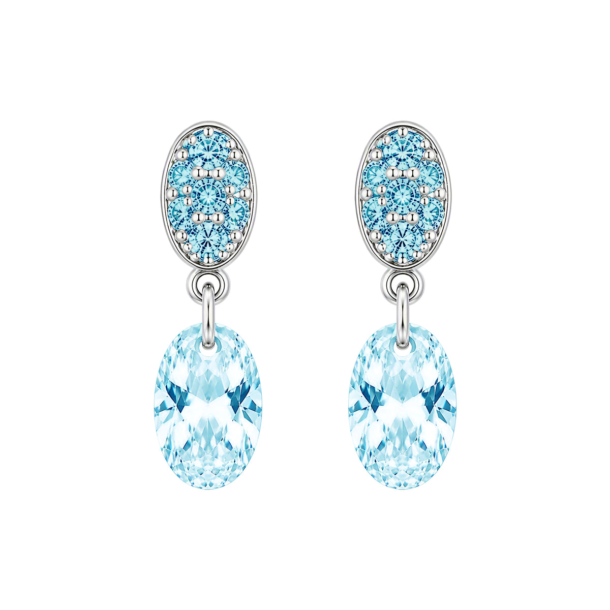 Dazzle E0213S Stud Earrings | Silver Tone