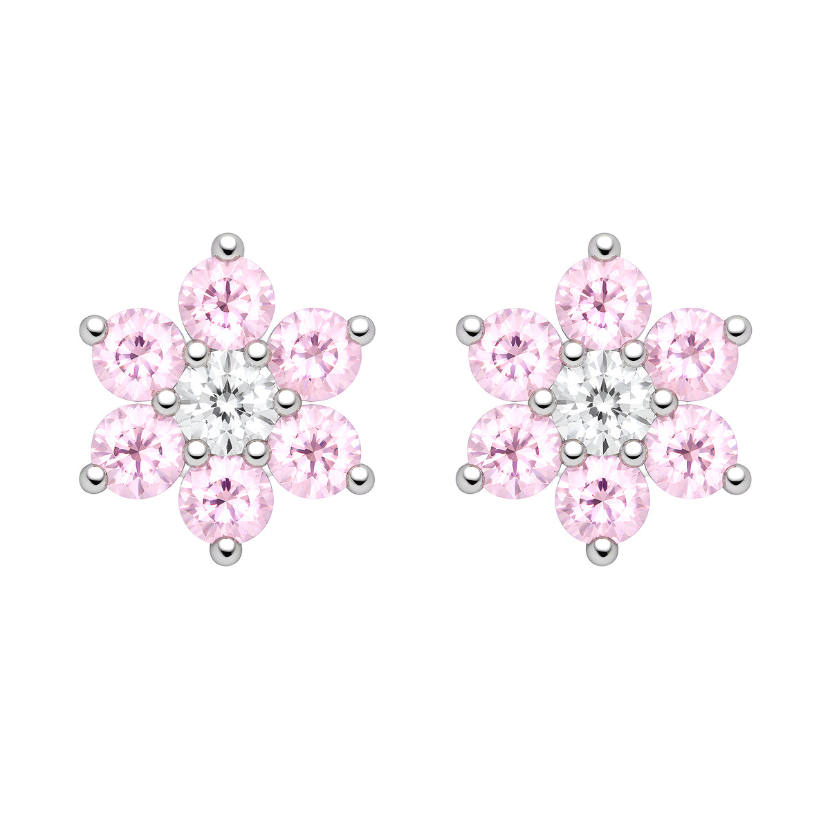 Blossom E1007S Stud Earrings | Silver Tone