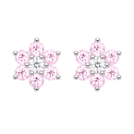 Blossom E1007S Stud Earrings | Silver Tone