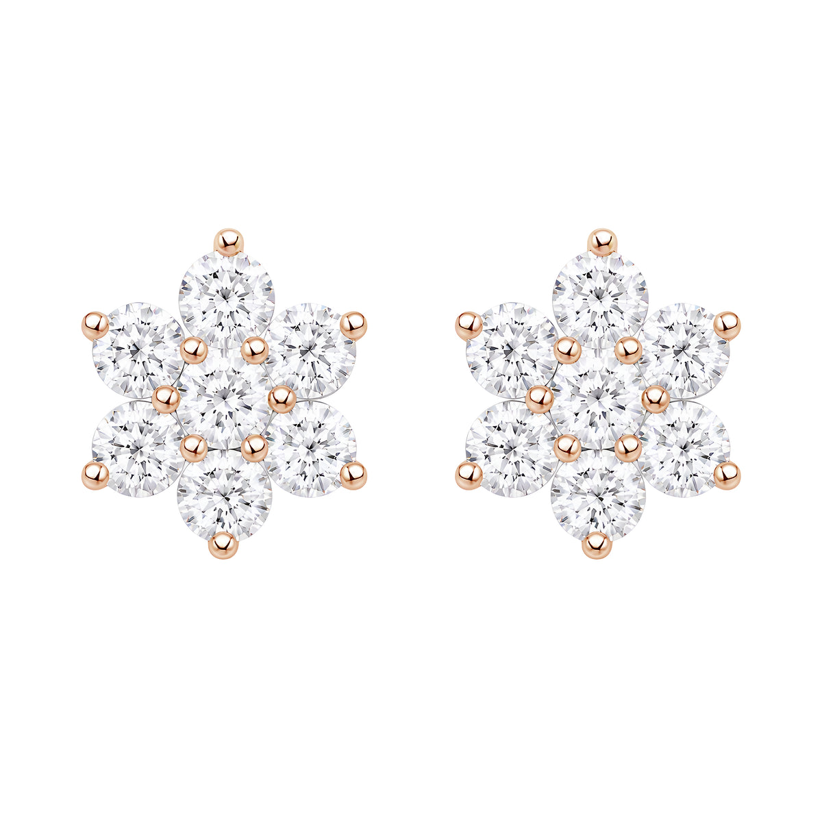Blossom E1008R Stud Earrings | Rose Gold Tone