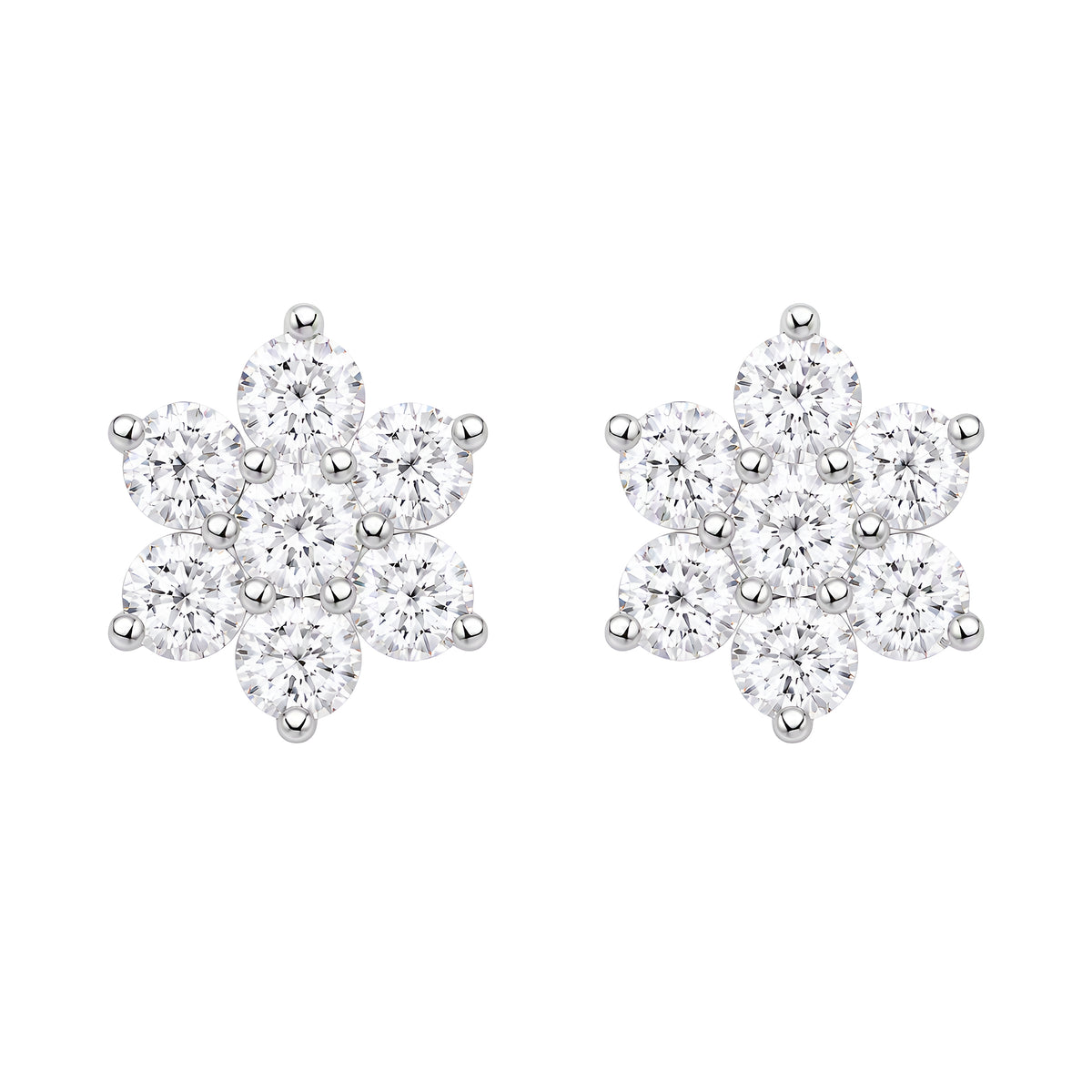 Blossom E1008S Stud Earrings | Silver Tone