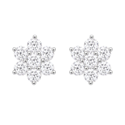 Blossom E1008S Stud Earrings | Silver Tone