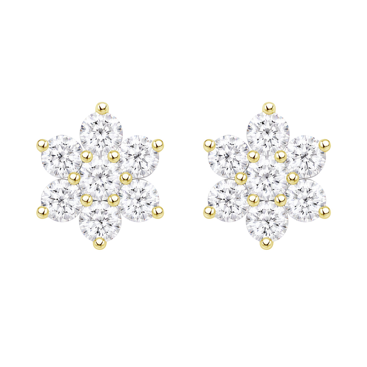 Blossom E1008Y Stud Earrings | Gold Tone