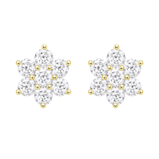 Blossom E1008Y Stud Earrings | Gold Tone