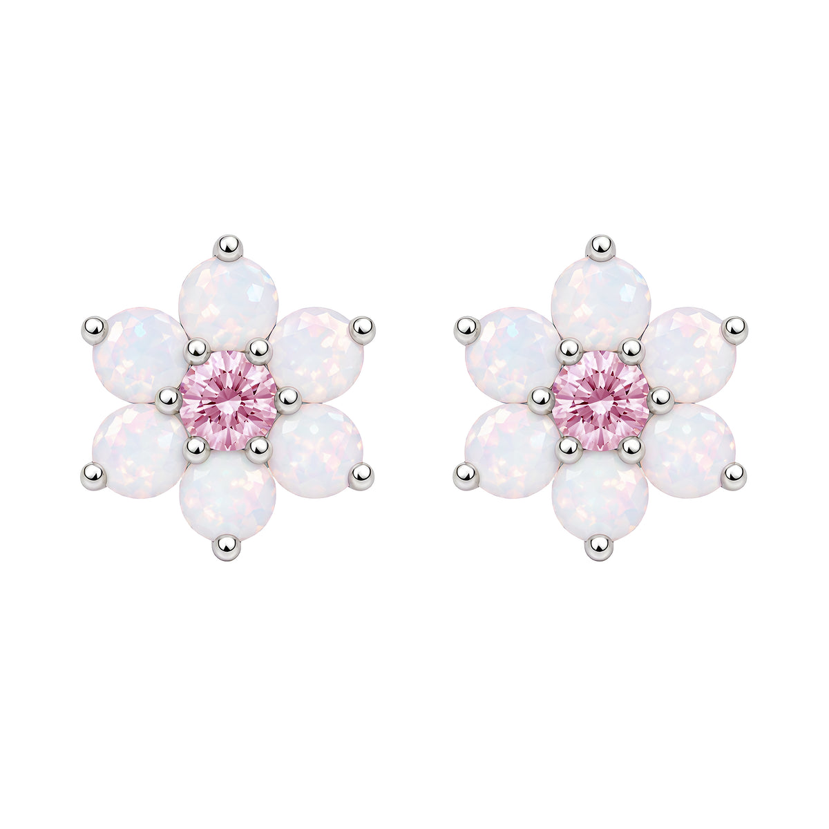 Blossom E1017S Stud Earrings | Silver Tone