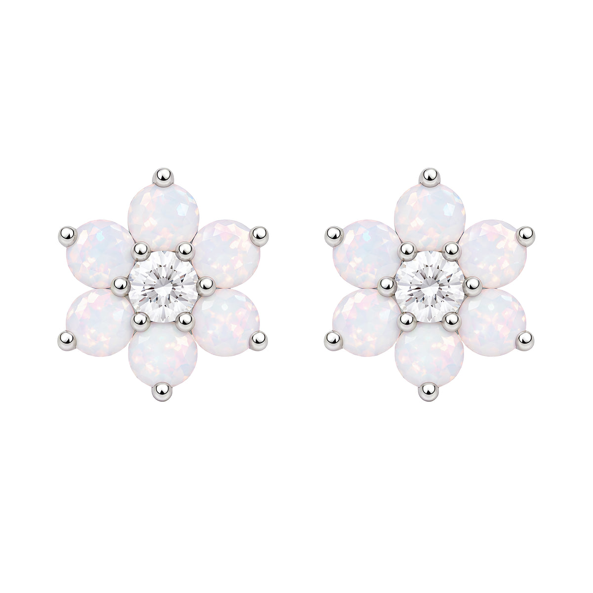 Blossom E1018S Stud Earrings | Silver Tone