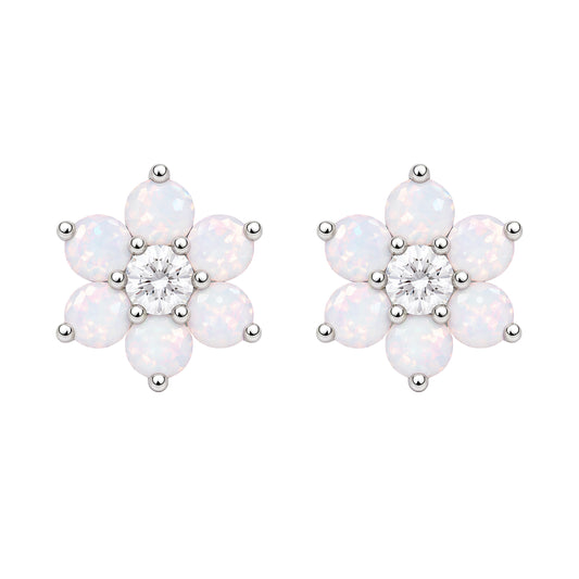 Blossom E1018S Stud Earrings | Silver Tone